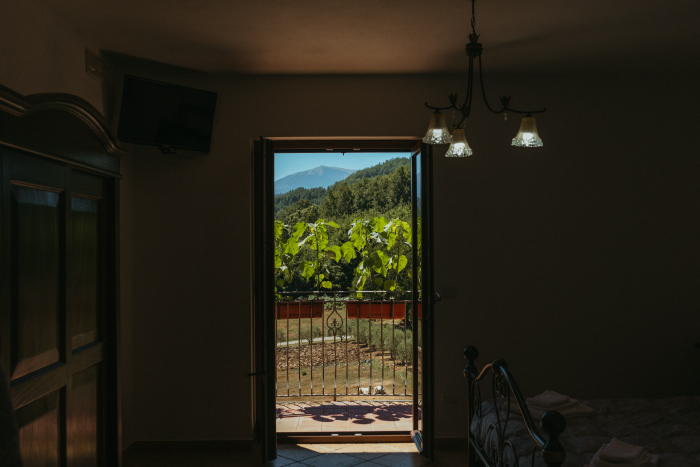 balcone camere agriturismo vista sulla natura