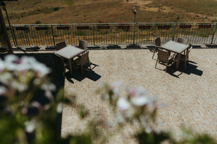 terrazza dell'agriturismo